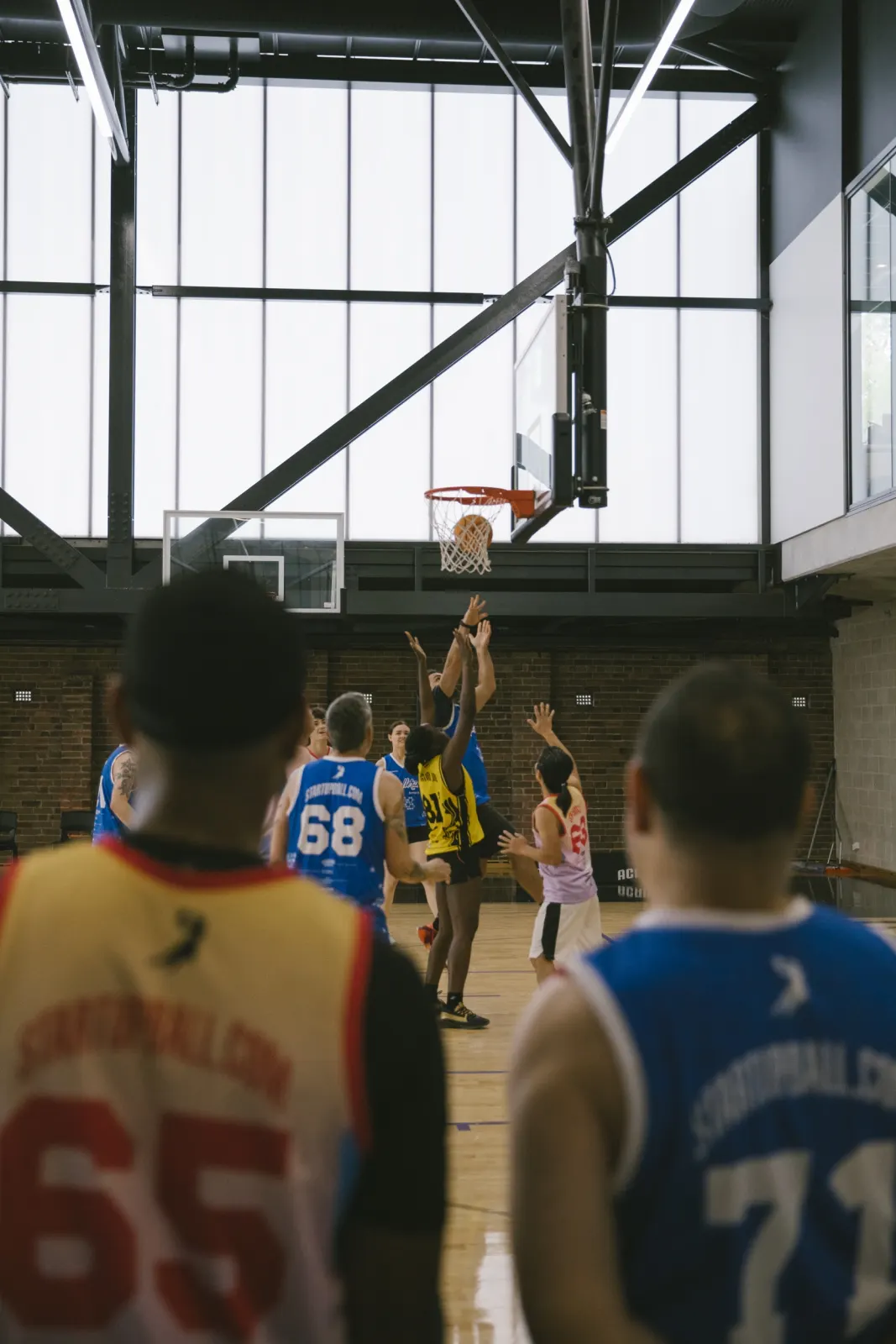 A Startup Ball game in progress on court